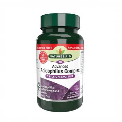 Natures Aid Acidophilus Complex 90 Caps (60+30 Free)